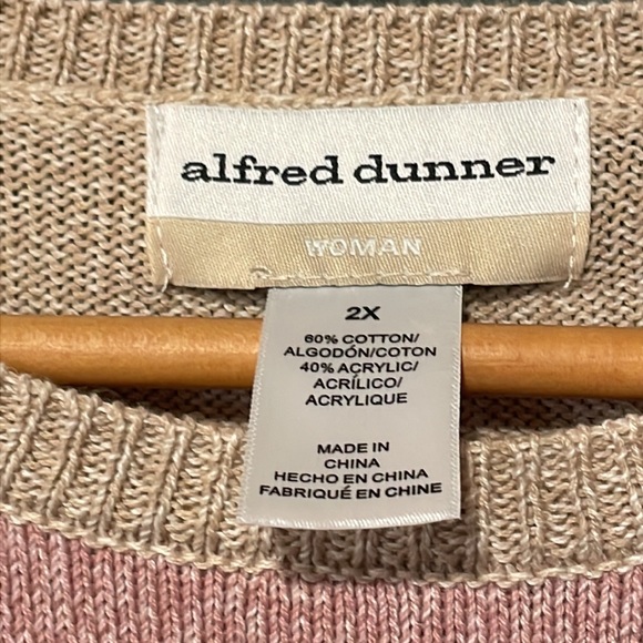 Asymmetrical striped and beaded sweater, women 2X - Picture 6 of 6